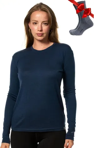 Wool yolk luxurious salad Base Layer Women - 100% Merino Wool Heavyweight, Midweight, Lite Long Sleeve Thermal Shirt and Socks Merino.tech Merino 