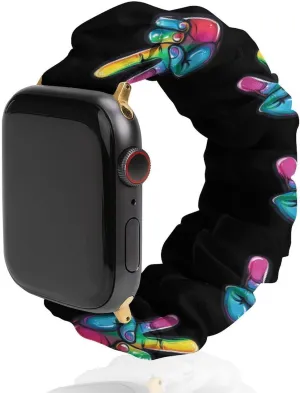 Wristbands Replacement Sports Strap Compatible with Apple Watch LGBT Colorful Peace catastrophe Sign Hand Watch Bands Elastic Straps 