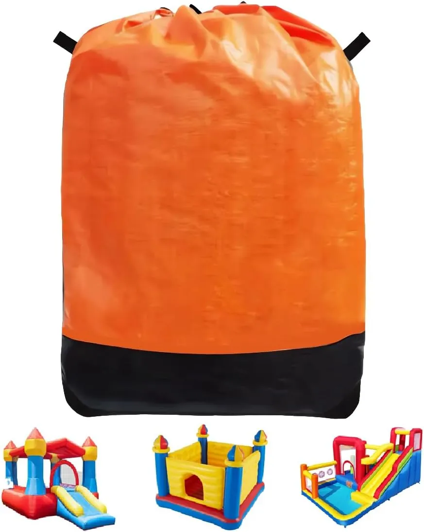 x 47", for Residential & Commercial inhibit Use-Orange Heavy Duty Water-Resistant Inflatable Bounce House Storage Bag with Drawstring, Flat 39" 