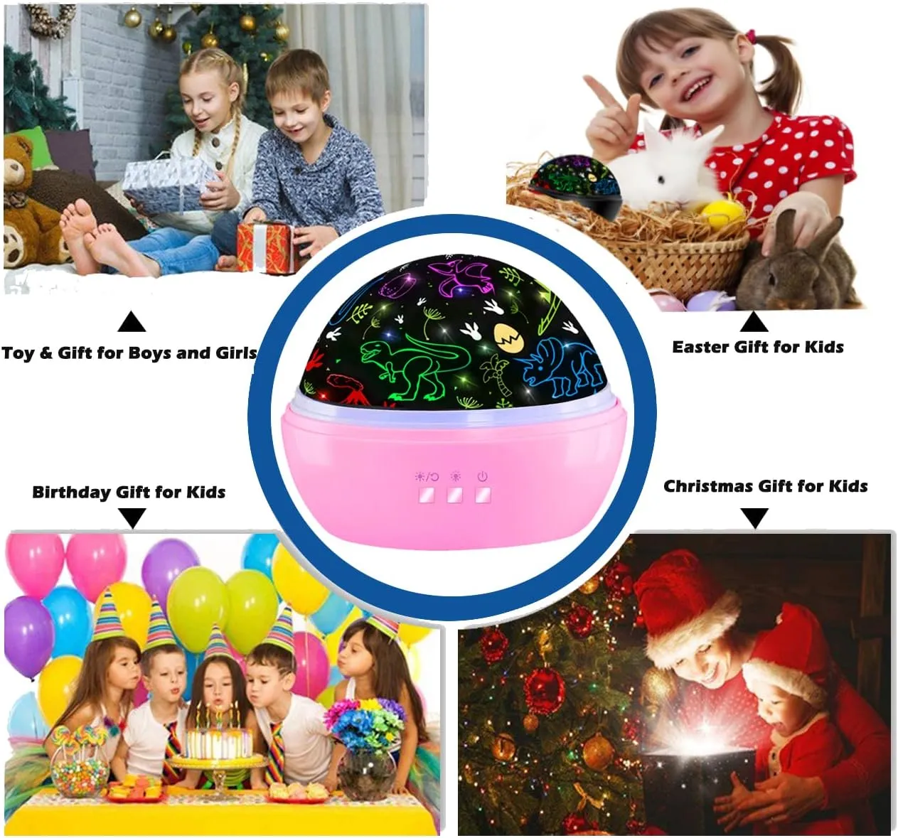 Year Olds Kids Toddler key Toys (Pink) Dinosaur Toys for 3-8 Year Old Girls,Dino Projection Kids Toys for 3-8 Year Olds Girls 2 in 1 Car Toys for 3-10 Year Olds Girls,Chirstmas Toys Easter Gifts for 3-10 