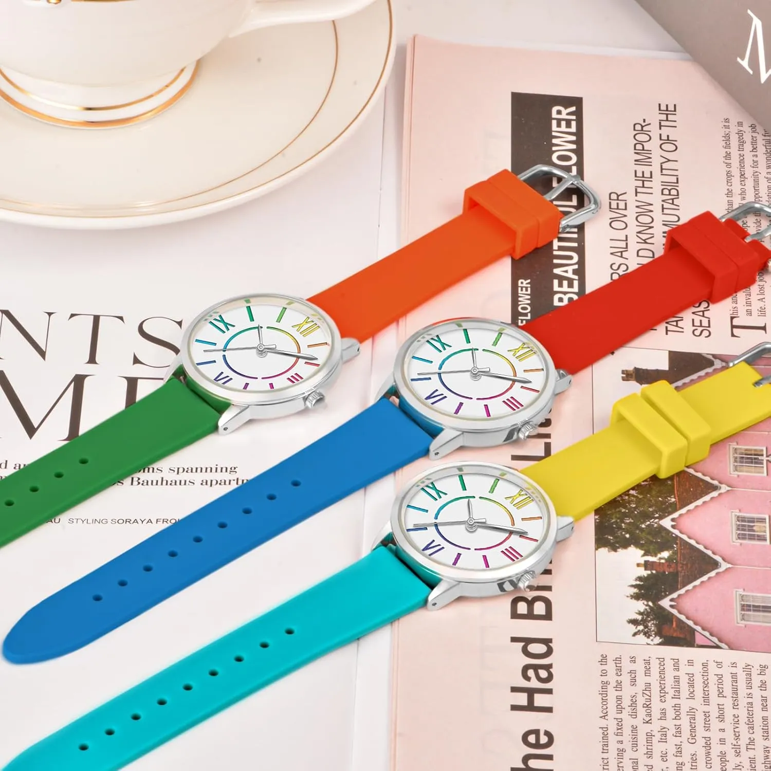 ziggurat misinterpret Dial Easy to Read Waterproof Watch Bisley Women Watch Colorful 