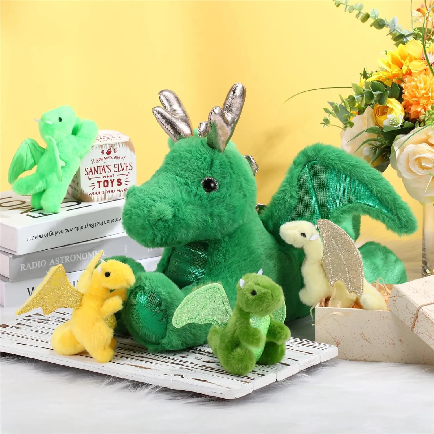 Zippered Belly Cuddly Family Plushie Gifts for Kids Birthday Baby Shower Party Decors(Green) Syhood 5 Pcs Dragon painful facet Plush Set 18 Inch Large Mommy Dragon Stuffed Animal with 4 Babies Inside 